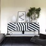 Дизайнерский комод в чёрно-белую полоску Ziqqurat варинант исполнения - 2 | Loft Concept в Челябинске