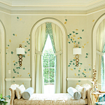 Обои ручная роспись Gingko Colourway SC-237 on grey painted Xuan paper варинант исполнения - 1 | Loft Concept в Челябинске