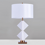 Настольная лампа белая на фигурном основании Aerial Geometry варинант исполнения - 3 | Loft Concept в Челябинске