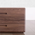 Прикроватный столик деревянный с 2-мя ящиками Moon Walnut Furniture варинант исполнения - 2 | Loft Concept в Челябинске