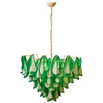 Люстра из стеклянных зеленых лепестков Petalled Illuminator варинант исполнения - 3 | Loft Concept в Челябинске