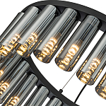 Люстра со стеклянными цилиндрическими плафонами Luminous Cylinders Smoky Round варинант исполнения - 5 | Loft Concept в Челябинске