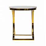 Кофейный столик на подстолье золотого цвета Noelle варинант исполнения - 3 | Loft Concept в Челябинске