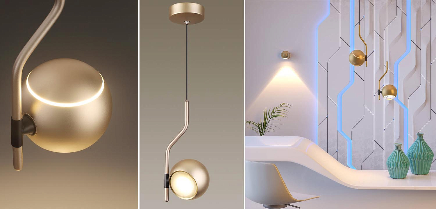Подвесной светильник Auge Horst Gold Подвесной светильник Auge Horst Gold - Loft-Concept в Челябинске