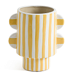 Ваза из фаянса Brighter than the Stars жёлтая полоска варинант исполнения - 1 | Loft Concept в Челябинске