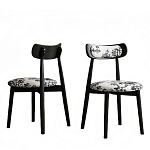 Стул обеденный деревянный с цветочной обивкой Foshan Chair варинант исполнения - 1 | Loft Concept в Челябинске