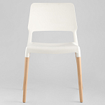 Пластиковый стул на ножках из массива бука Ferret White варинант исполнения - 3 | Loft Concept в Челябинске