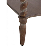 Приставной столик деревянный с резными ножками и нижней полкой Vintage Side Table Brown Wood варинант исполнения - 4 | Loft Concept в Челябинске