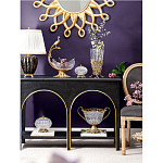 Чаша из прозрачного стекла с ручками и ободком из бронзы Eden Garden варинант исполнения - 5 | Loft Concept в Челябинске