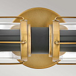 Бра для ванных комнат горизонтальное с 2-мя прозрачным цилиндрическим плафонами на круглом основании Hinkley варинант исполнения - 3 | Loft Concept в Челябинске