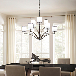 Люстра с белыми стеклянными плафонами в форме цилиндра Feiss варинант исполнения - 7 | Loft Concept в Челябинске