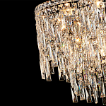 Люстра подвесная с хрустальными подвесками и металлическим основанием цвета Хром Ludivine Lighting варинант исполнения - 5 | Loft Concept в Челябинске