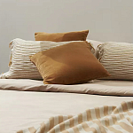 Чехол на подушку горчичного цвета с бахромой и объемным узором Ethnic mix варинант исполнения - 8 | Loft Concept в Челябинске