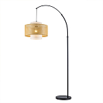 Торшер с декоративным поясом из плетеного бамбука Biuloggicu варинант исполнения - 1 | Loft Concept в Челябинске