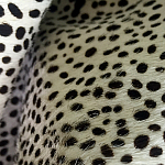 Мебельная ткань Искусственный мех  белый леопард 90 см T5-3 варинант исполнения - 4 | Loft Concept в Челябинске