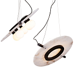 Подвесной светильник из мрамора в форме диска Marble Disc Pendant Light варинант исполнения - 1 | Loft Concept в Челябинске