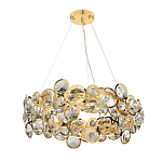 Люстра подвесная из золотых колец 57 см Golden Circles варинант исполнения - 2 | Loft Concept в Челябинске