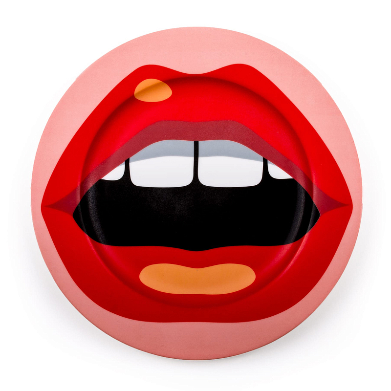 Тарелка Seletti Porcelain Plate Mouth Красный Тарелка Seletti Porcelain Plate Mouth Красный в Челябинске | Loft Concept