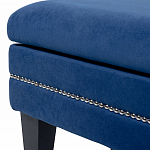 Мягкая банкетка на черных ножках с зоной для хранения Casket Blue варинант исполнения - 3 | Loft Concept в Челябинске