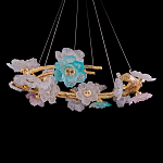 Люстра круглая на золотом каркасе с цветочным декором Miscellaneous herbs варинант исполнения - 2 | Loft Concept в Челябинске