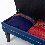 Мягкая банкетка на черных ножках с зоной для хранения Casket Blue варинант исполнения - 4 | Loft Concept в Челябинске