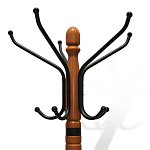 Вешалка напольная деревянная с черными металлическими крючками Noble Branches варинант исполнения - 2 | Loft Concept в Челябинске