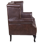 Диван из натуральной кожи на 4-х деревянных ножках из массива бука Thomas Seating brown варинант исполнения - 2 | Loft Concept в Челябинске