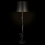 Торшер с черным абажуром и оригинальной ножкой в форме автомата Flos варинант исполнения - 1 | Loft Concept в Челябинске