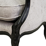Кресло Ava Classical Armchair black and grey velour варинант исполнения - 4 | Loft Concept в Челябинске