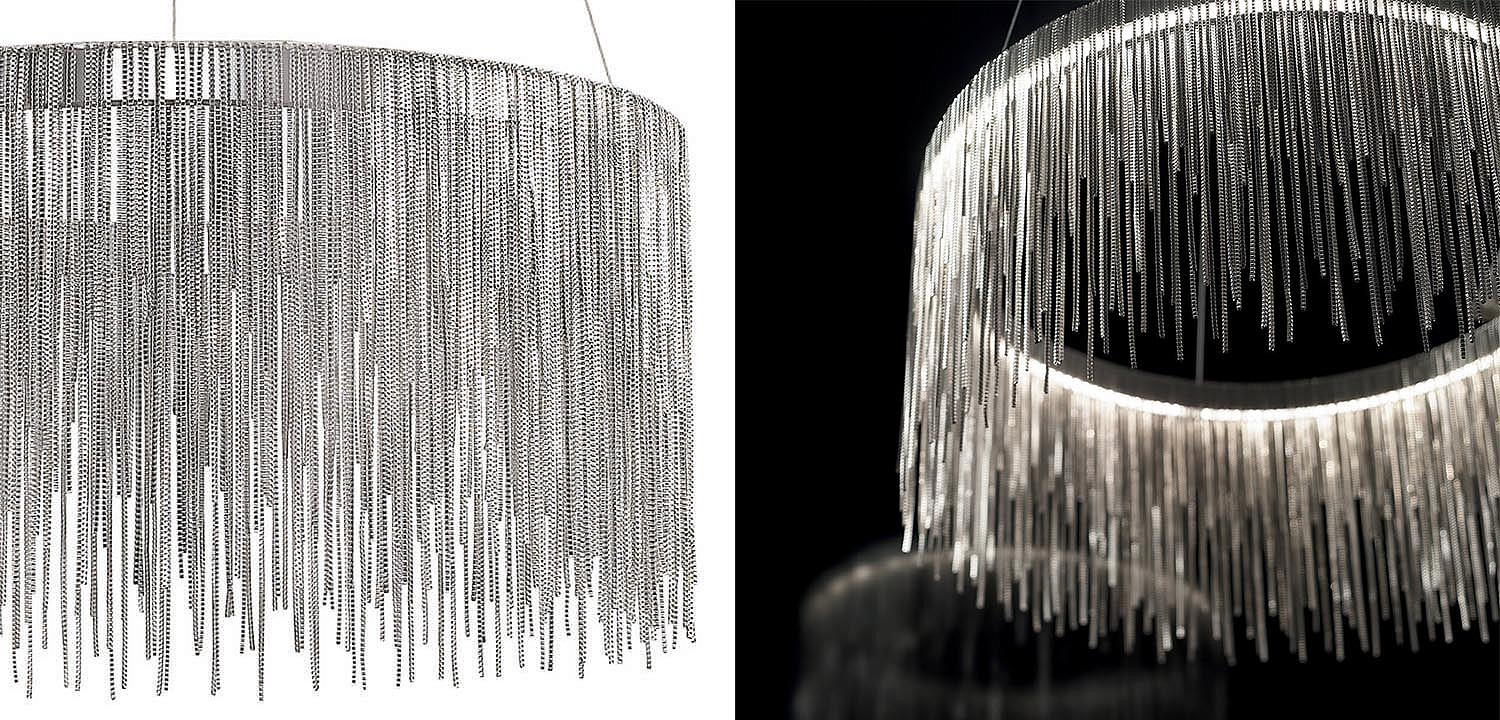 Люстра Atlantis Chain Chandelier Round Chrome Люстра Atlantis Chain Chandelier Round Chrome - Loft-Concept в Челябинске