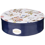 Чайный набор из фарфора темно-синий с рисунком цветов на 6 персон 12 предметов 280 мл Garden Whisper Porcelain Set  варинант исполнения - 6 | Loft Concept в Челябинске