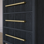 Комод Primo с 3 выдвижными ящиками Черный дуб варинант исполнения - 3 | Loft Concept в Челябинске