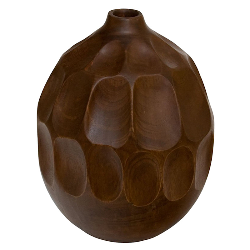 Ваза деревянная Brown Vase of Thailand 1 Коричневый в Челябинске | Loft Concept 