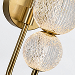 Бра цвета латунь с 6-ю рифлеными плафонами шаровидной формы Alora варинант исполнения - 3 | Loft Concept в Челябинске