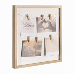 Рамка для фото с подсветкой c 6-ю деревянными прищепками в комплекте Photo Backlight варинант исполнения - 1 | Loft Concept в Челябинске