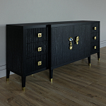 Большой Комод-буфет Elsa Dreams Black с ящиками варинант исполнения - 4 | Loft Concept в Челябинске