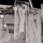 Люстра круглая с подвесными прямоугольными пластинами из стекла Glacier Panels варинант исполнения - 9 | Loft Concept в Челябинске