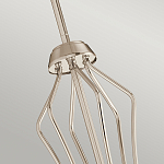 Люстра цвета никель с 6-ю рифлеными стеклянными плафонами и изогнутым каркасом Kichler варинант исполнения - 5 | Loft Concept в Челябинске