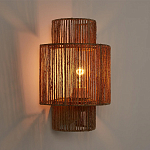 Бра с плетенным из джута плафоном Jutti H30 см варинант исполнения - 2 | Loft Concept в Челябинске