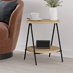 Стол приставной с 2-мя круглыми столешницами из дерева ESSEL OAK варинант исполнения - 7 | Loft Concept в Челябинске