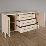 Буфет Primo с тремя ящиками и двумя фасадами Светлый дуб варинант исполнения - 3 | Loft Concept в Челябинске