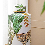 Ваза фарфоровая с ручной росписью Leopard Collection  варинант исполнения - 5 | Loft Concept в Челябинске