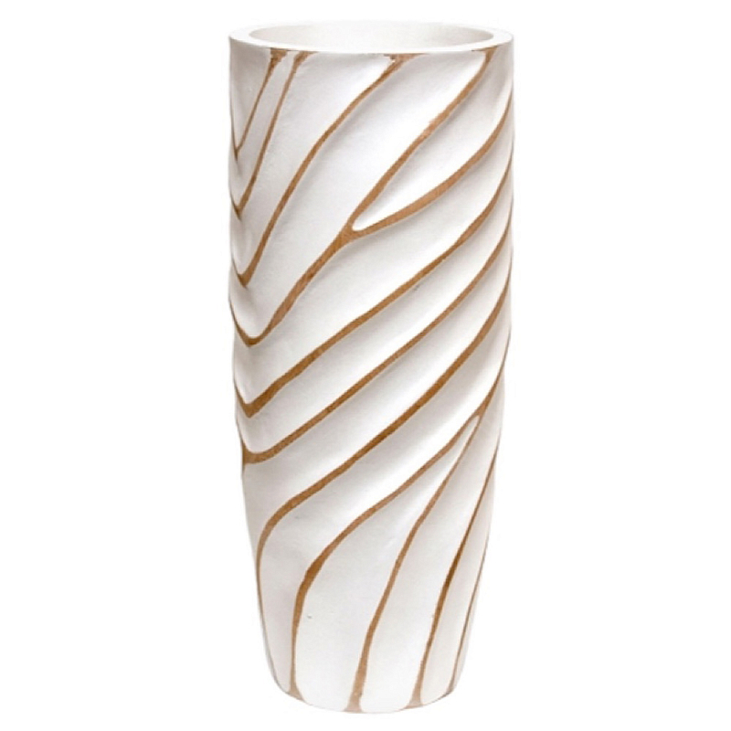 Ваза белая Vase of Thailand 1 Белый Золотой в Челябинске | Loft Concept 