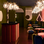 Обои ручная роспись Chez Nina by India Mahdavi Standard colourway on Perfect Green slub silk варинант исполнения - 1 | Loft Concept в Челябинске