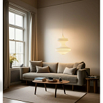 Подвесной вязаный белый светильник «Моника» варинант исполнения - 3 | Loft Concept в Челябинске