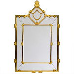 Зеркало прямоугольное Golden Classic Ornament Mirror варинант исполнения - 1 | Loft Concept в Челябинске