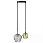 Подвесной светильник каскадный с 2-мя рельефными плафонами Cascade with Relief Lampshades варинант исполнения - 1 | Loft Concept в Челябинске