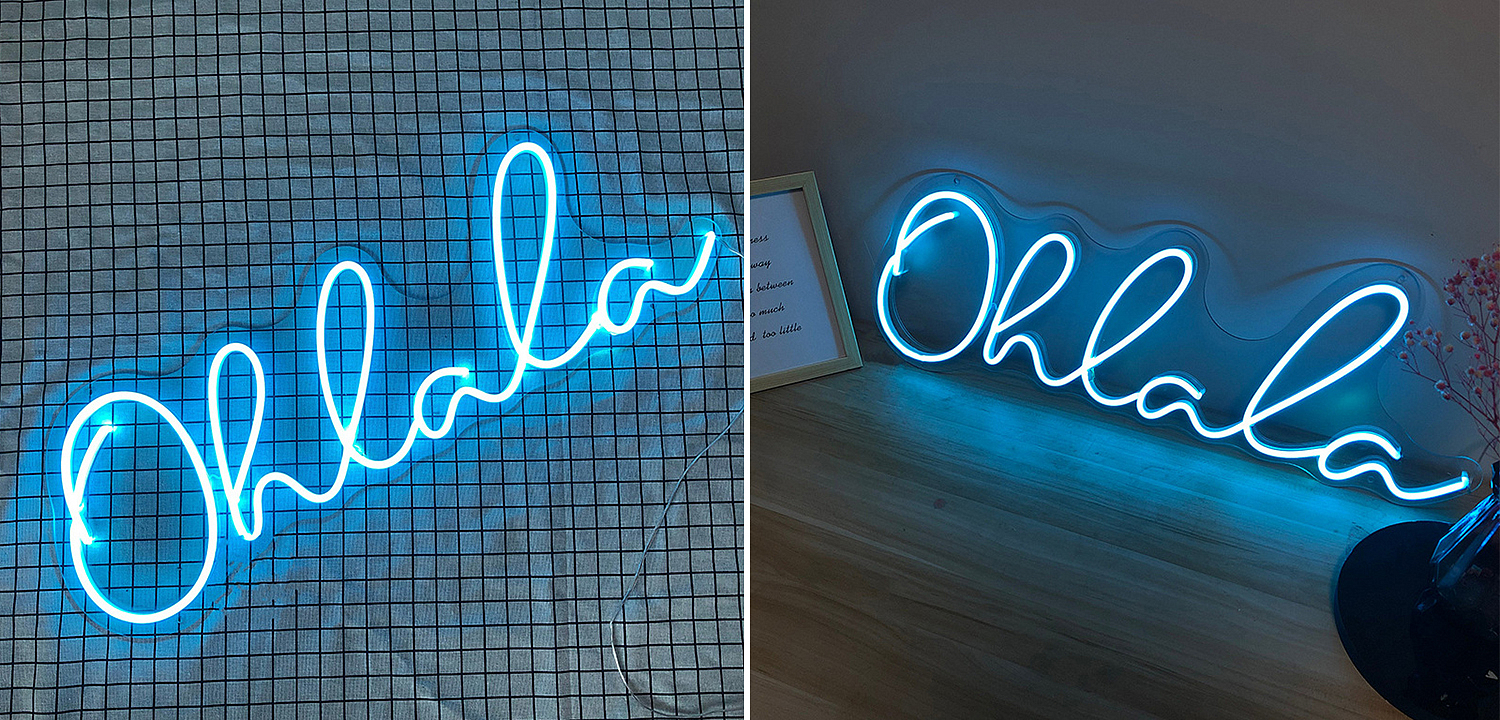 Неоновая настенная лампа Oh La La Neon Wall Lamp Синий Неоновая настенная лампа Oh La La Neon Wall Lamp Синий - Loft-Concept в Челябинске