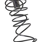 Подвесной светильник светодиодный из металла со спиральным декоративным элементом черный Metal Spiral варинант исполнения - 5 | Loft Concept в Челябинске