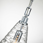 Подвесной светильник с прозрачным рельефным стеклянным плафоном в форме конуса Feiss варинант исполнения - 5 | Loft Concept в Челябинске